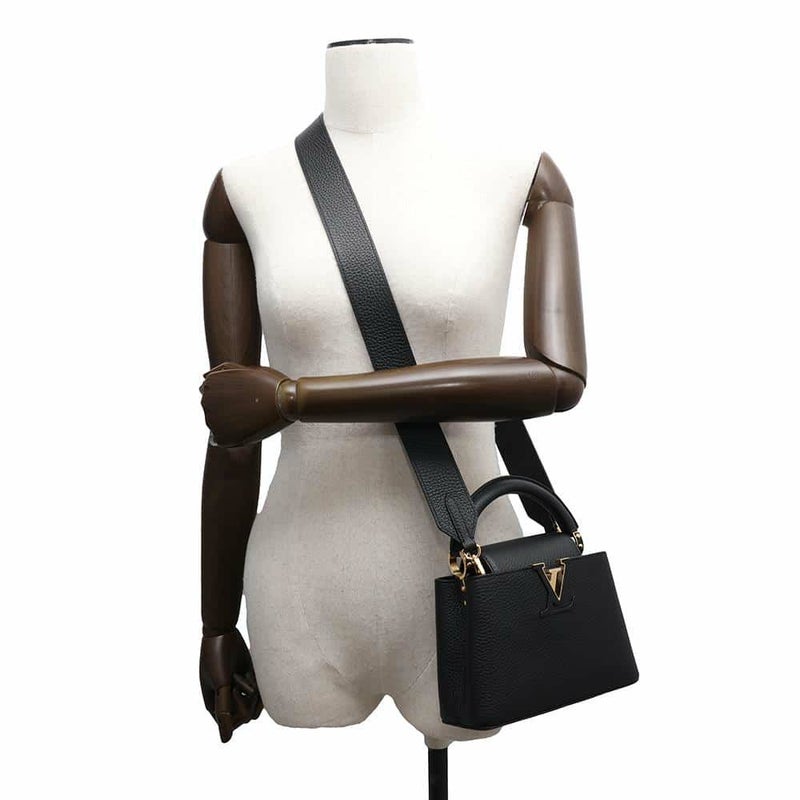 ルイヴィトン ハンドバッグ トリヨンレザー カプシーヌMINI M56071 ヴィトン 2wayショルダーバッグ ブラック 黒