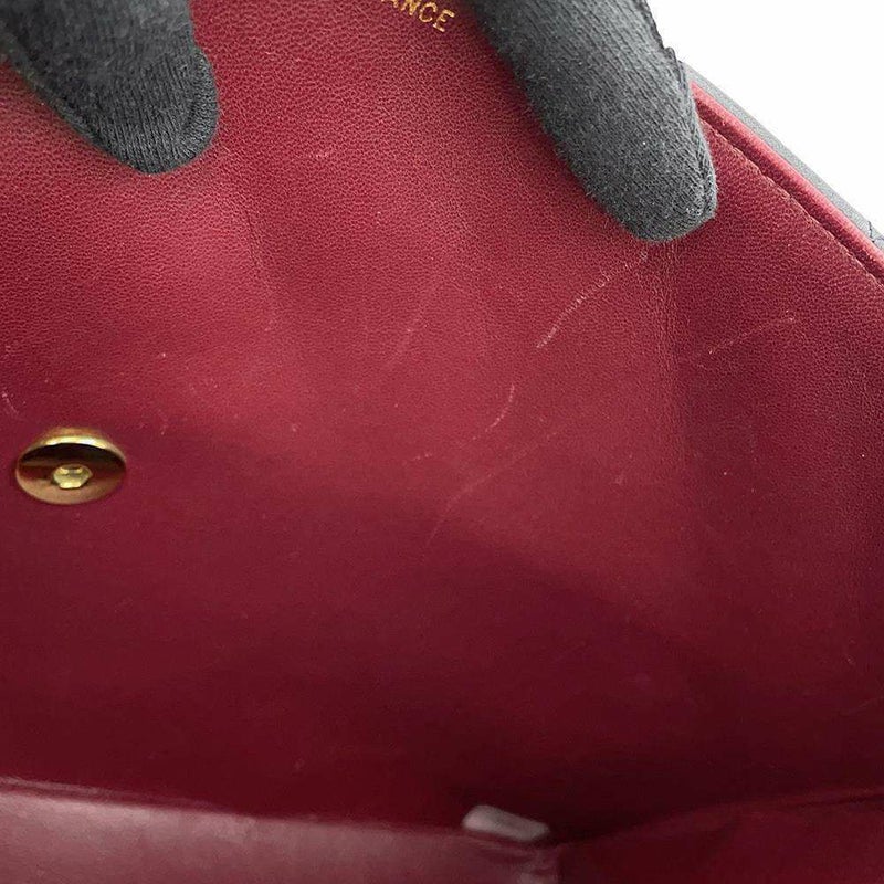 シャネル チェーンショルダーバッグ デカマトラッセ ココマーク Wチェーンショルダー ラムスキン A01094 CHANEL デカマト 黒