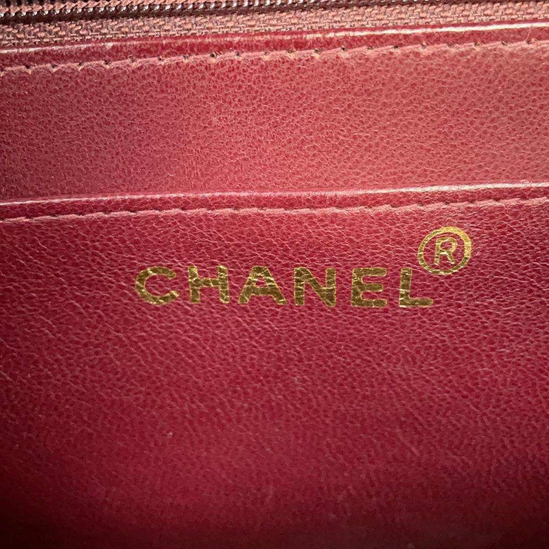 シャネル チェーンショルダーバッグ デカマトラッセ ココマーク Wチェーンショルダー ラムスキン A01094 CHANEL デカマト 黒