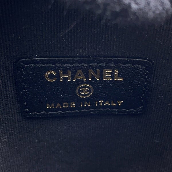 シャネル チェーンウエストバッグ マトラッセ ハート ココマーク ラムスキン AP2787 CHANEL バッグ 黒