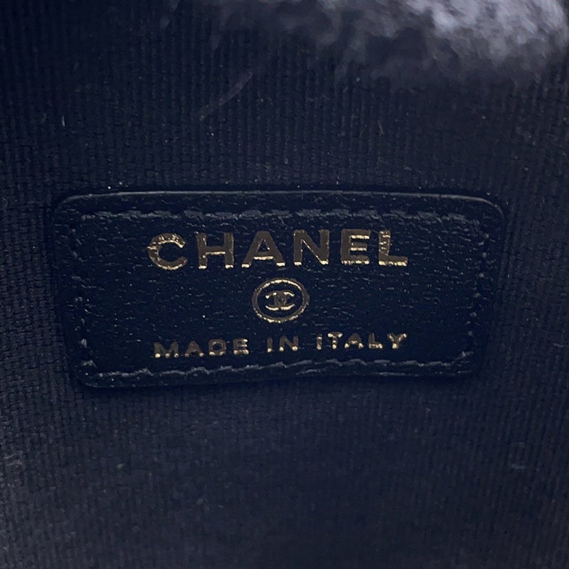 シャネル チェーンウエストバッグ マトラッセ ハート ココマーク ラムスキン AP2787 CHANEL バッグ 黒