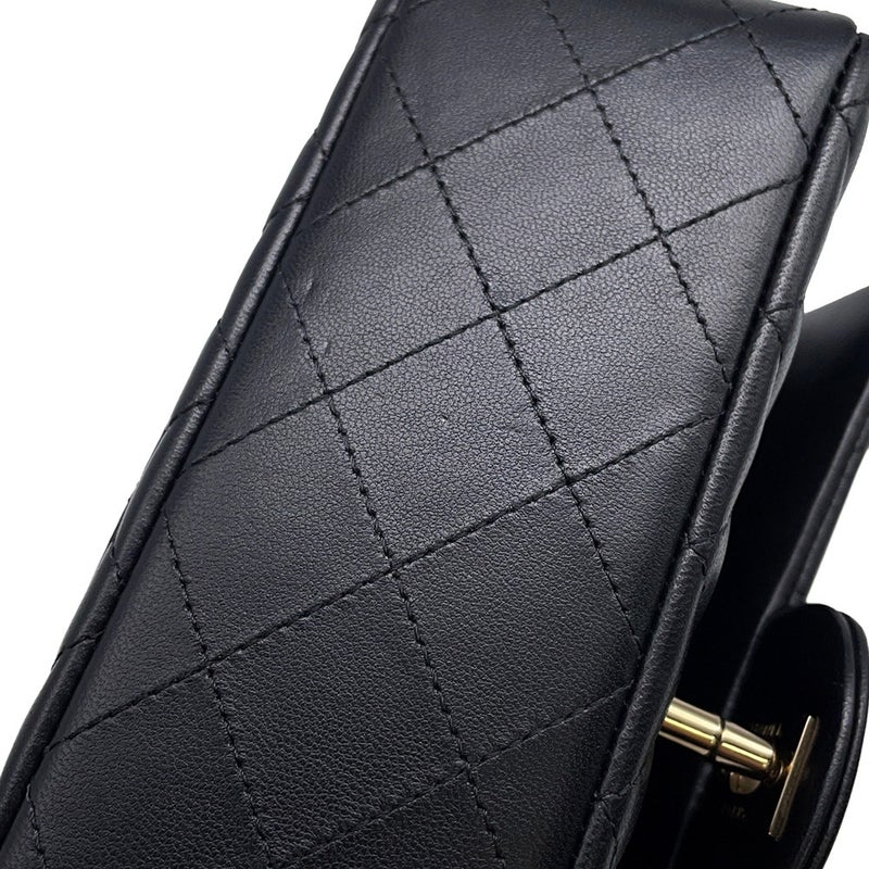 シャネル チェーンショルダーバッグ ミニ マトラッセ 20 ココマーク ラムスキン A69900 CHANEL 黒