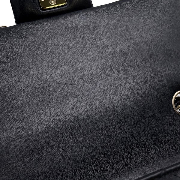 シャネル チェーンショルダーバッグ ミニ マトラッセ 20 ココマーク ラムスキン A69900 CHANEL 黒