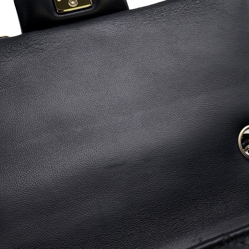 シャネル チェーンショルダーバッグ ミニ マトラッセ 20 ココマーク ラムスキン A69900 CHANEL 黒