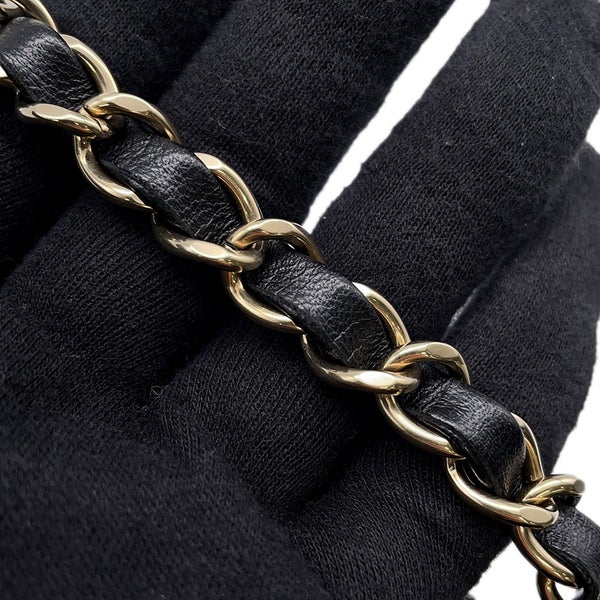 シャネル チェーンショルダーバッグ ミニ マトラッセ 20 ココマーク ラムスキン A69900 CHANEL 黒