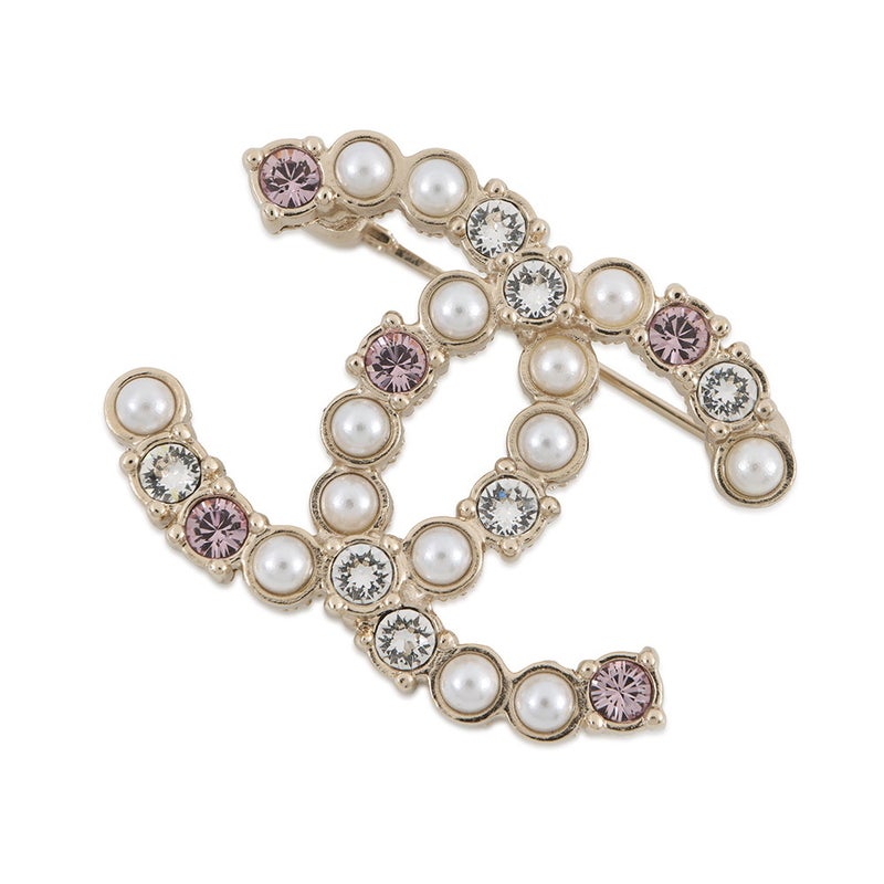 シャネル ブローチ ココマーク フェイクパール ラインストーン A23C ABA144 CHANEL アクセサリー