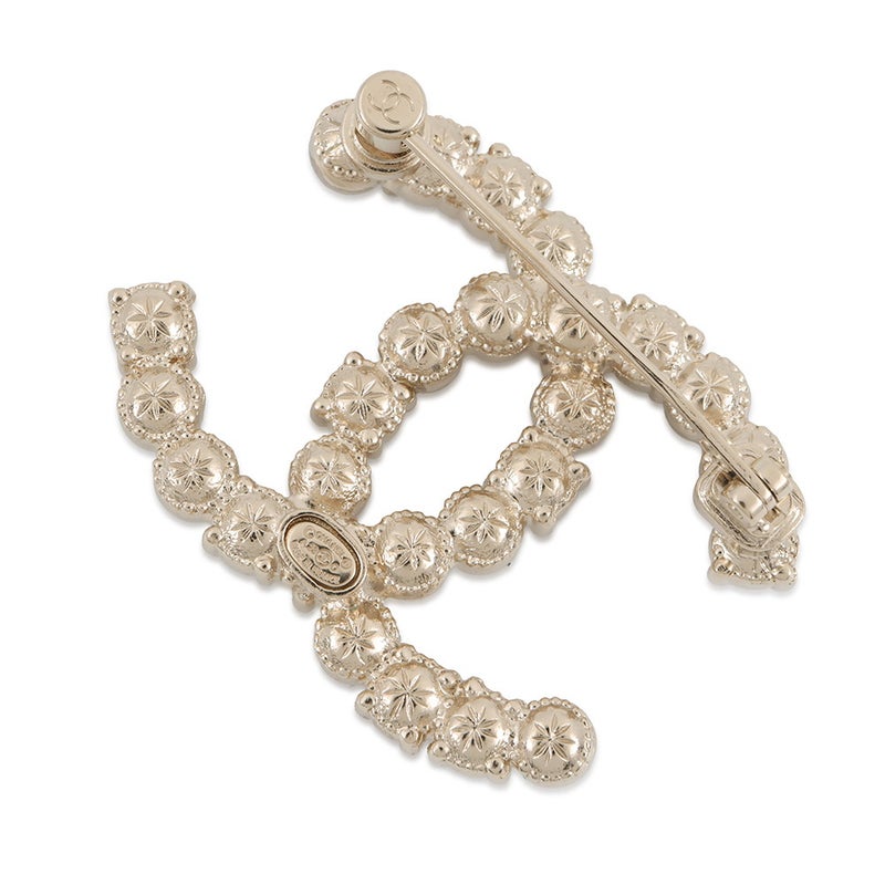 シャネル ブローチ ココマーク フェイクパール ラインストーン A23C ABA144 CHANEL アクセサリー