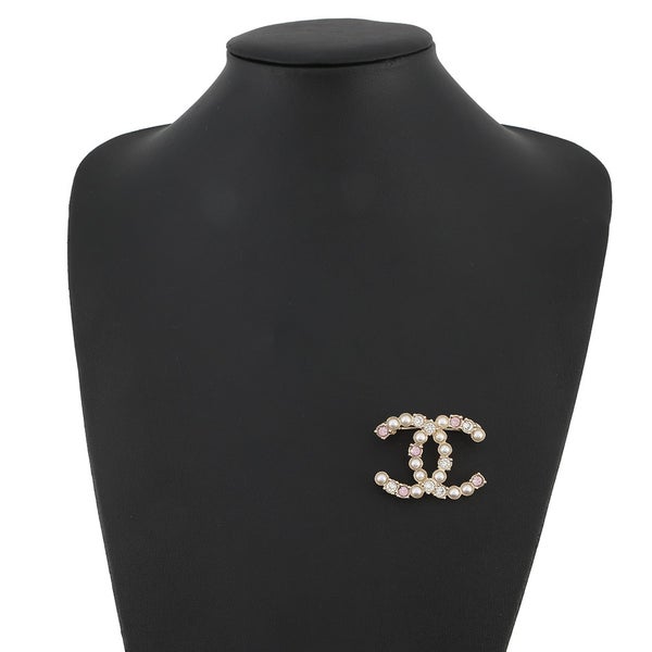 シャネル ブローチ ココマーク フェイクパール ラインストーン A23C ABA144 CHANEL アクセサリー