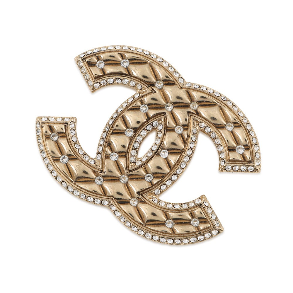シャネル ブローチ ココマーク メタル ラインストーン A23C CHANEL