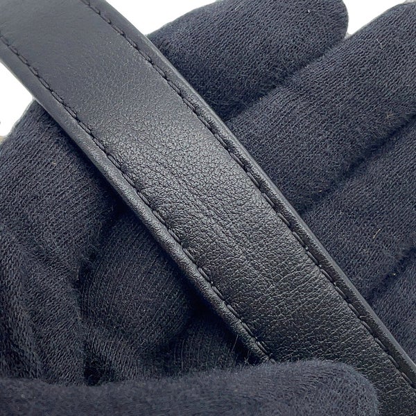 シャネル チェーンショルダーバッグ マトラッセ ココマーク トップハンドル ツイード ラムスキン AS3652 黒 白