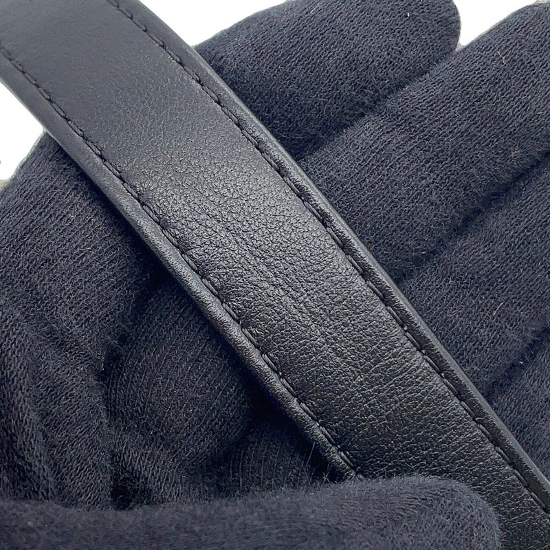 シャネル チェーンショルダーバッグ マトラッセ ココマーク トップハンドル ツイード ラムスキン AS3652 黒 白