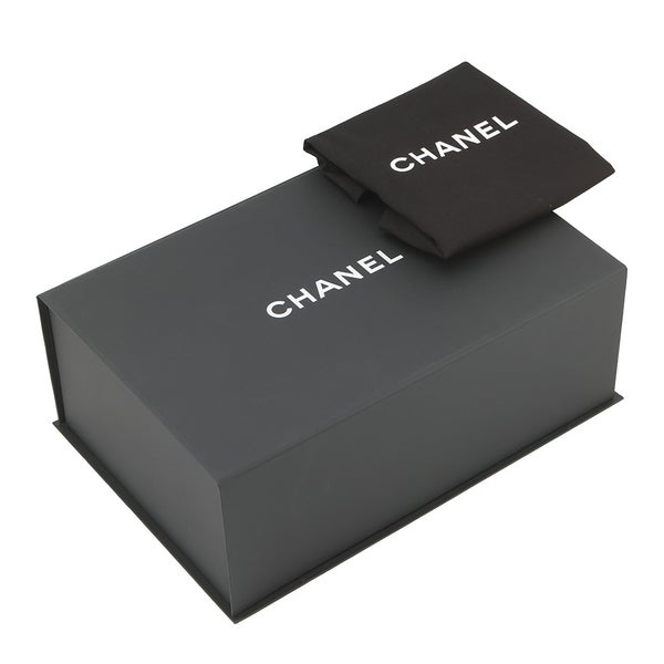 シャネル チェーンショルダーバッグ マトラッセ ココマーク トップハンドル ツイード ラムスキン AS3652 黒 白