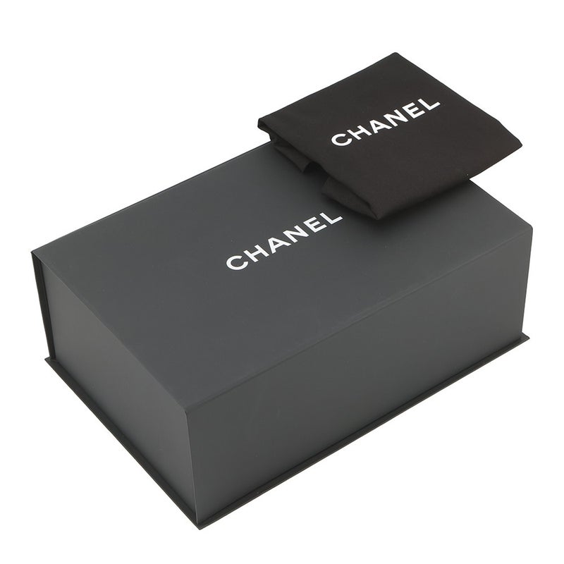 シャネル チェーンショルダーバッグ マトラッセ ココマーク トップハンドル ツイード ラムスキン AS3652 黒 白