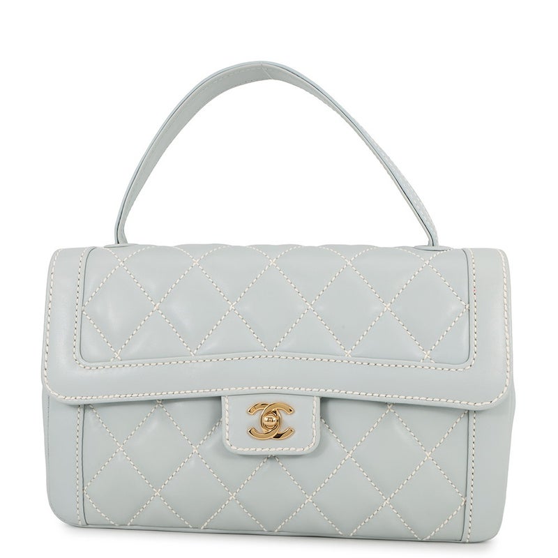 シャネル ハンドバッグ ワイルドステッチ マトラッセ ココマーク ラムスキン CHANEL