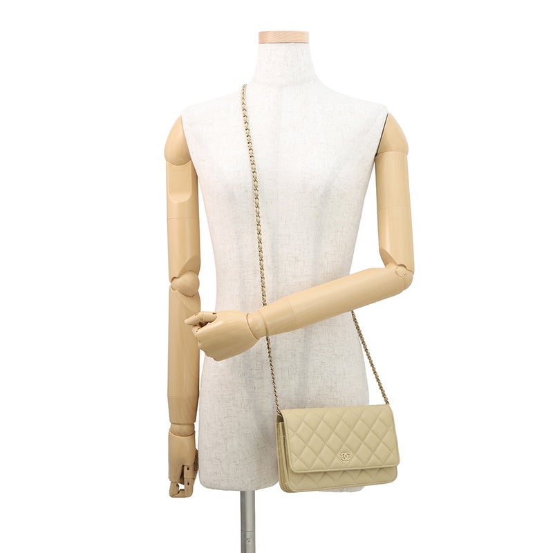 シャネル チェーンウォレット クラシック マトラッセ ココマーク キャビアスキン AP0250 CHANEL 財布