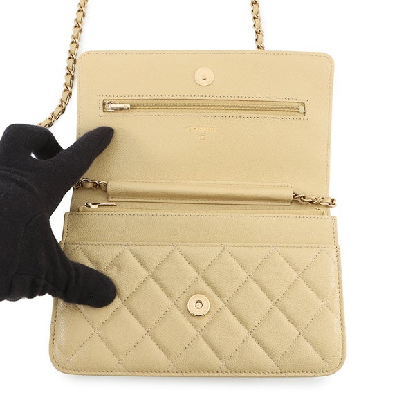 シャネル チェーンウォレット クラシック マトラッセ ココマーク キャビアスキン AP0250 CHANEL 財布