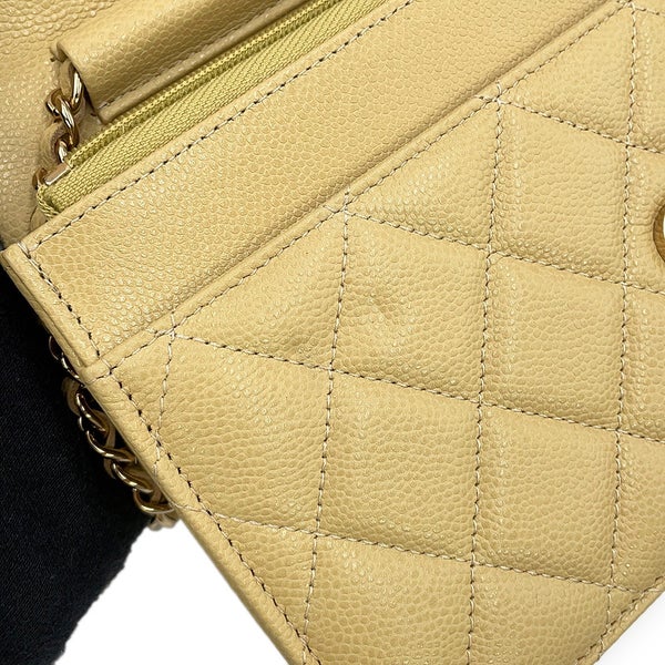 シャネル チェーンウォレット クラシック マトラッセ ココマーク キャビアスキン AP0250 CHANEL 財布