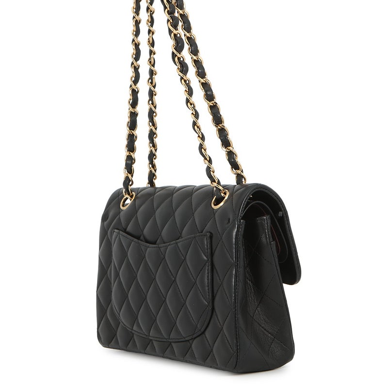 シャネル チェーンショルダーバッグ クラシック マトラッセ23 ココマーク ダブルチェーン A01113 CHANEL 黒