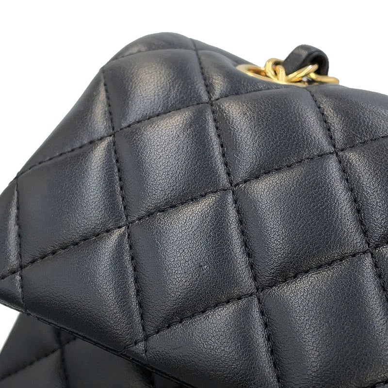 シャネル チェーンショルダーバッグ クラシック マトラッセ23 ココマーク ダブルチェーン A01113 CHANEL 黒