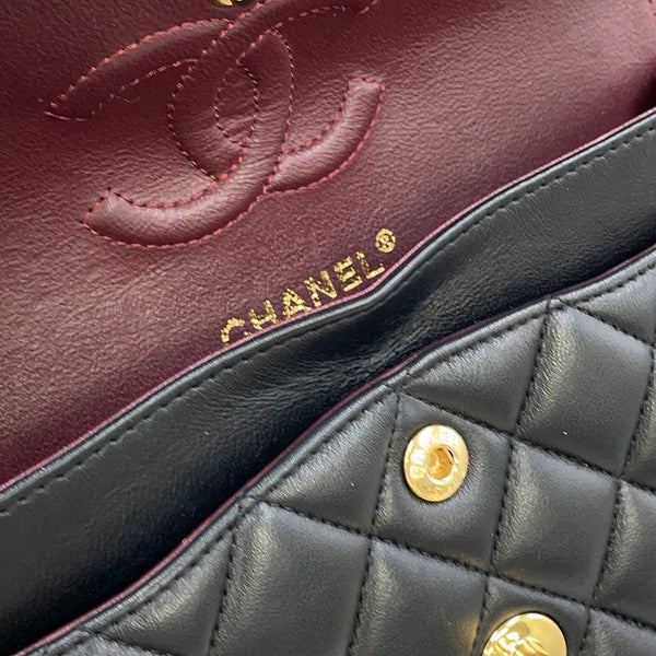 シャネル チェーンショルダーバッグ クラシック マトラッセ23 ココマーク ダブルチェーン A01113 CHANEL 黒