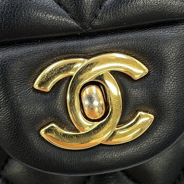 シャネル チェーンショルダーバッグ クラシック マトラッセ23 ココマーク ダブルチェーン A01113 CHANEL 黒