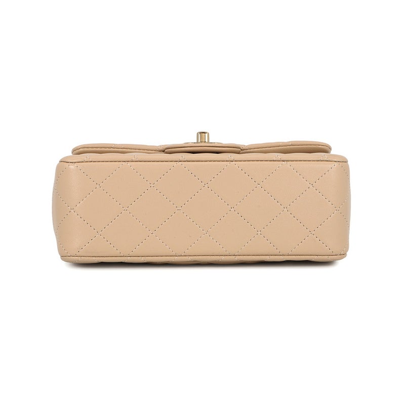 シャネル チェーンショルダーバッグ マトラッセ ココマーク トップハンドル ミニ フラップ ラムスキン AS2431 CHANEL