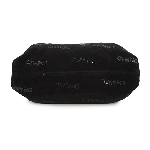 シャネル チェーンショルダーバッグ CHANEL 22 マトラッセ スモール ベロア スパンコール AS3260 CHANEL ポーチ付き 黒