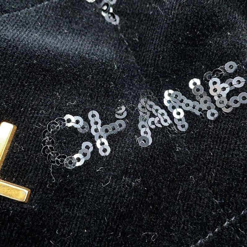 シャネル チェーンショルダーバッグ CHANEL 22 マトラッセ スモール ベロア スパンコール AS3260 CHANEL ポーチ付き 黒