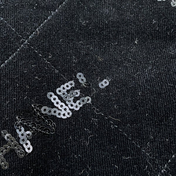 シャネル チェーンショルダーバッグ CHANEL 22 マトラッセ スモール ベロア スパンコール AS3260 CHANEL ポーチ付き 黒