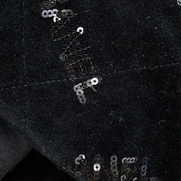 シャネル チェーンショルダーバッグ CHANEL 22 マトラッセ スモール ベロア スパンコール AS3260 CHANEL ポーチ付き 黒