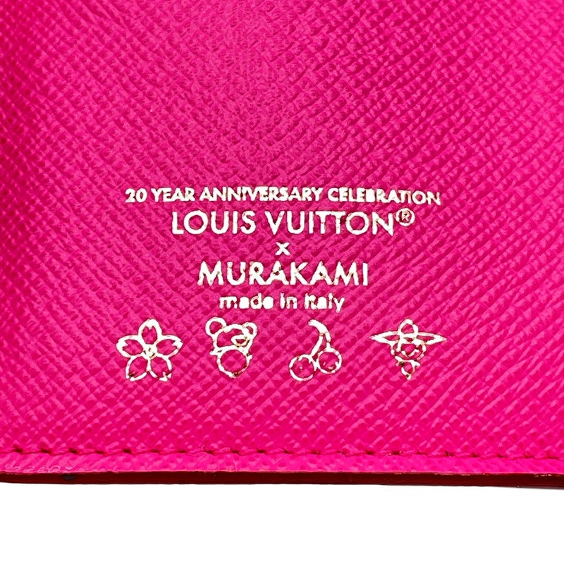 ルイヴィトン 二つ折り財布 モノグラム・マルチカラー LV × TM ポルトフォイユ・ルー M14093 ヴィトン 白 ホワイト 村上隆 コラボ