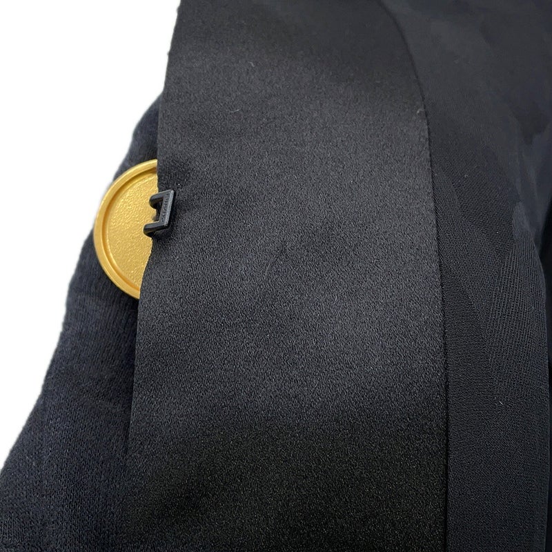 シャネル ジャケット ノーカラー ウール レディースサイズ34 P61936 CHANEL アウター 黒