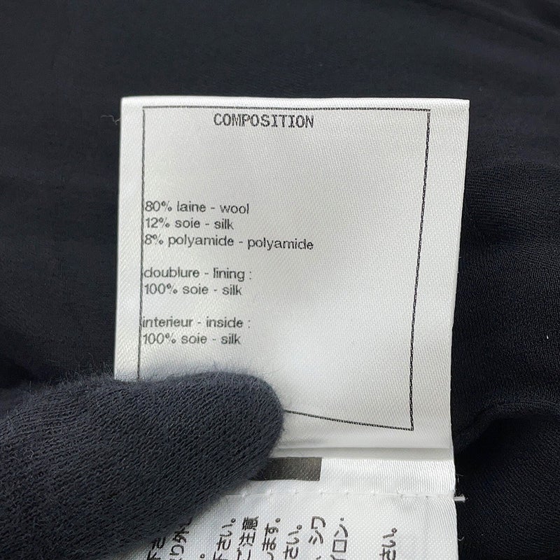 シャネル ジャケット ノーカラー ウール レディースサイズ34 P61936 CHANEL アウター 黒