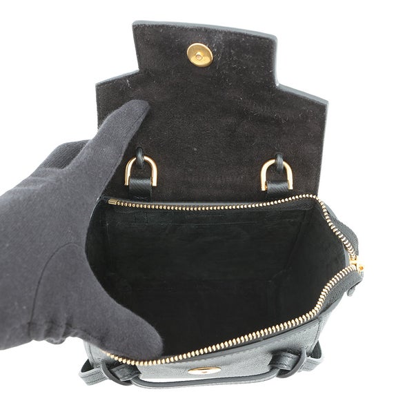 セリーヌ ハンドバッグ ピコ ベルトバッグ レザー 194263 CELINE 2wayショルダーバッグ 黒