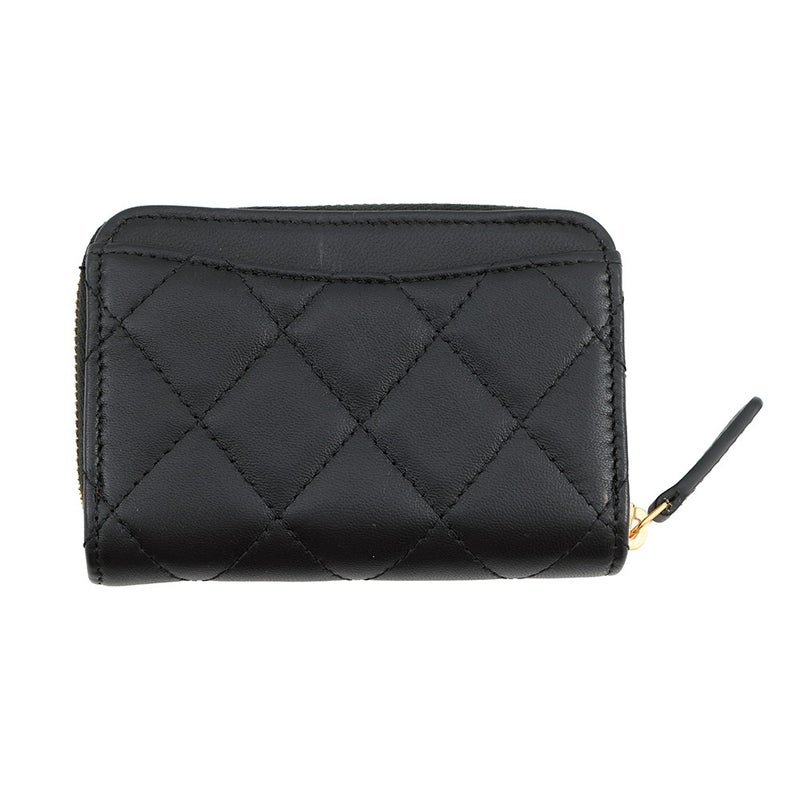 シャネル コインケース クラシック ジップコインパース マトラッセ ココマーク ラムスキン AP0216 CHANEL 財布 小銭入れ 黒