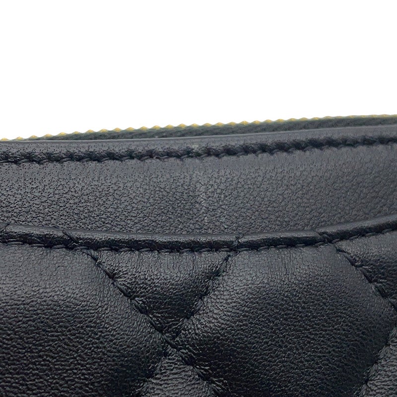 シャネル コインケース クラシック ジップコインパース マトラッセ ココマーク ラムスキン AP0216 CHANEL 財布 小銭入れ 黒
