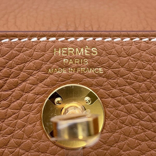 エルメス リンディ ミニ ゴールド/ゴールド金具 トリヨンクレマンス G刻印 ２wayショルダー