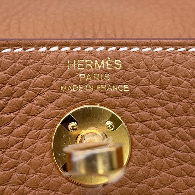 エルメス リンディ ミニ ゴールド/ゴールド金具 トリヨンクレマンス G刻印 ２wayショルダー