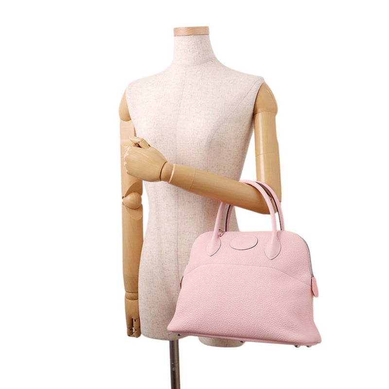 エルメス ハンドバッグ ボリード31 ヴェルソ ローズサクラ/ナタ/シルバー金具 トリヨンクレマンス Z刻印 ２wayショルダー