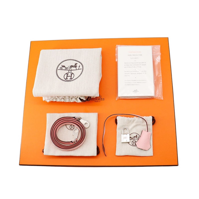 エルメス ハンドバッグ ボリード31 ヴェルソ ローズサクラ/ナタ/シルバー金具 トリヨンクレマンス Z刻印 ２wayショルダー