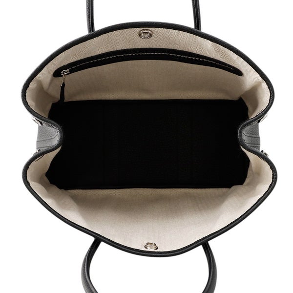 エルメス トートバッグ ガーデンパーティTPM ブラック/シルバー金具 ネゴンダ W刻印 黒