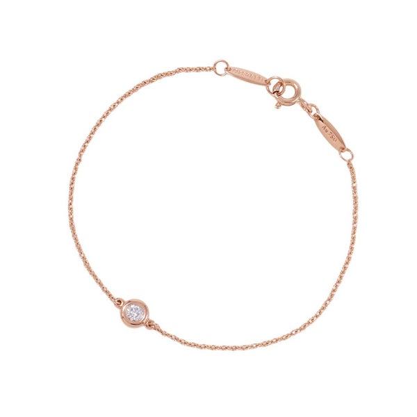 ティファニー ブレスレット エルサ・ペレッティ バイ ザ ヤード ダイヤモンド 1P 約0.13ct K18PGピンクゴールド Tiffany&Co.