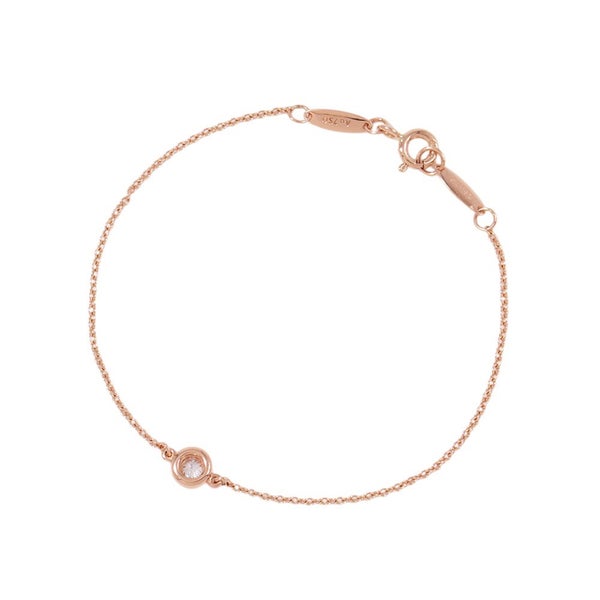 ティファニー ブレスレット エルサ・ペレッティ バイ ザ ヤード ダイヤモンド 1P 約0.13ct K18PGピンクゴールド Tiffany&Co.