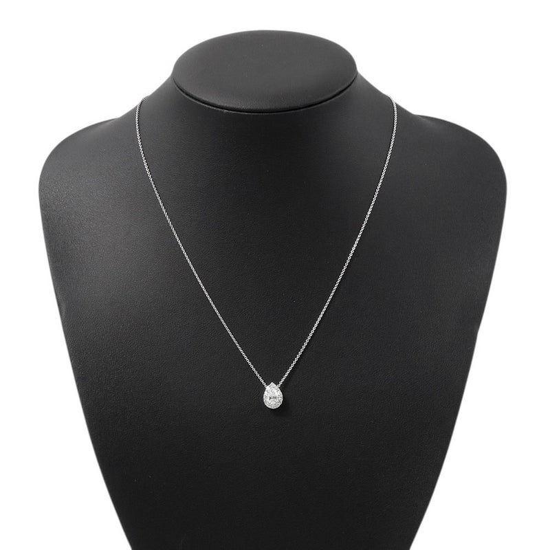 グラフ ネックレス アイコン ペアシェイプ ダイヤモンド ペンダント ダイヤ 中石0.54ct K18WGホワイトゴールド RGP707