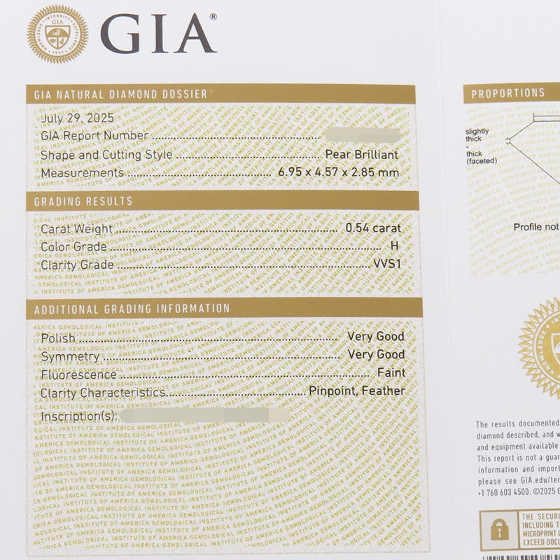 グラフ ネックレス アイコン ペアシェイプ ダイヤモンド ペンダント ダイヤ 中石0.54ct K18WGホワイトゴールド RGP707