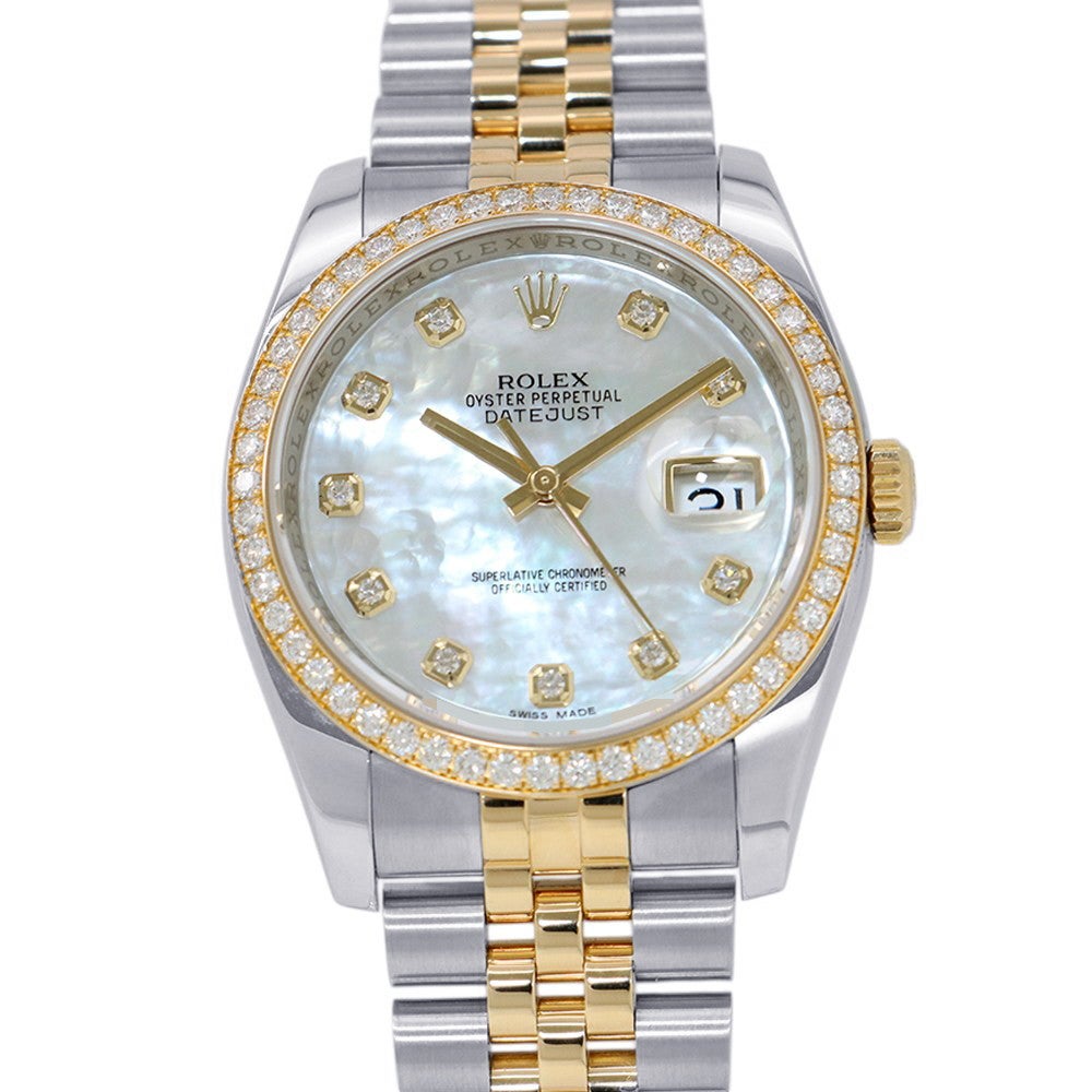 ロレックス デイトジャスト ダイヤべゼル SS/K18YG ROLEX 腕時計