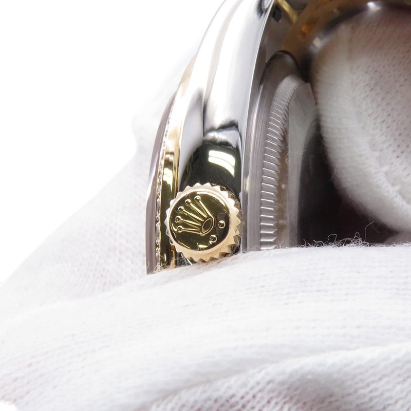 ロレックス デイトジャスト ダイヤべゼル SS/K18YG ROLEX 腕時計 ホワイトシェル/10PD文字盤