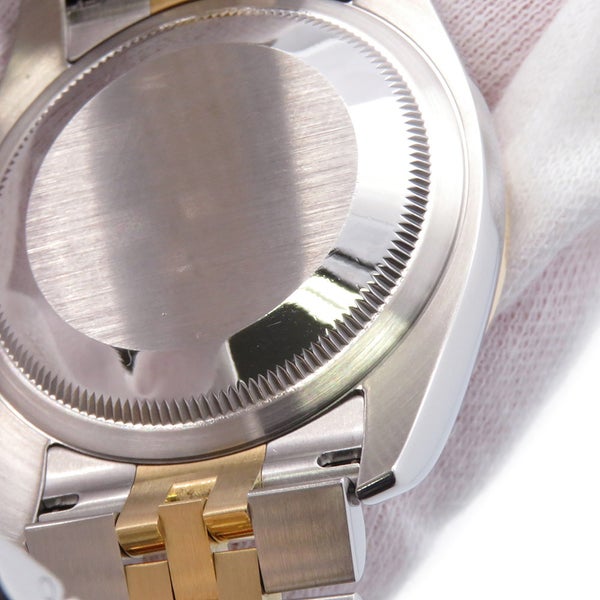 ロレックス デイトジャスト ダイヤべゼル SS/K18YG ROLEX 腕時計 ホワイトシェル/10PD文字盤