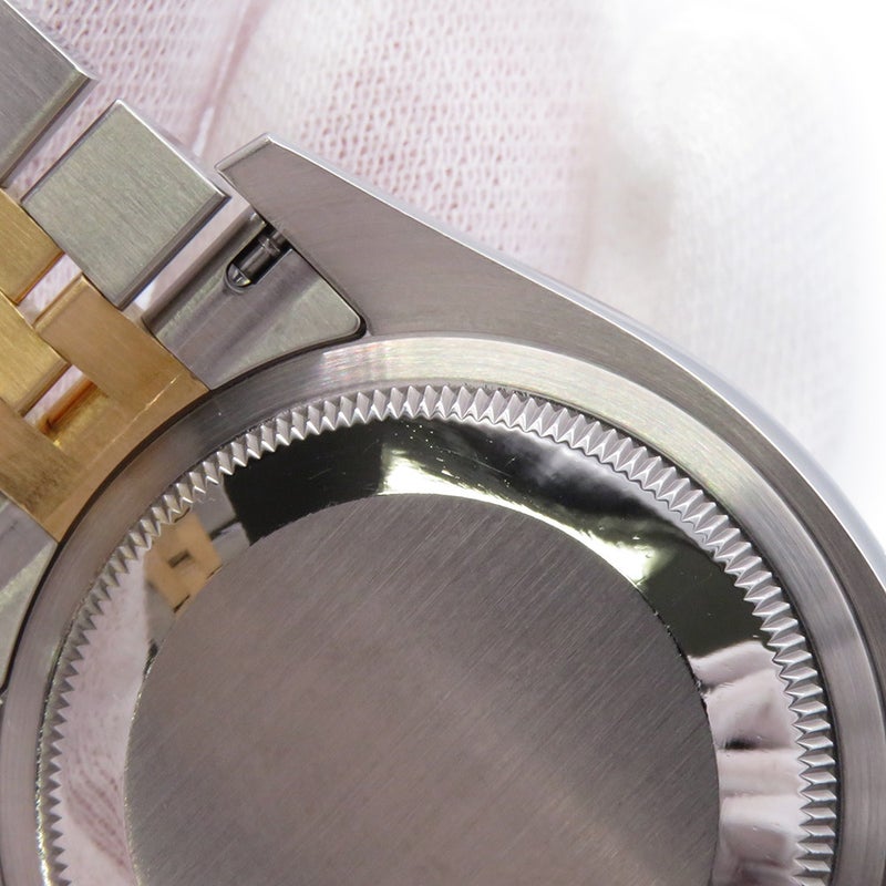 ロレックス デイトジャスト ダイヤべゼル SS/K18YG ROLEX 腕時計 ホワイトシェル/10PD文字盤