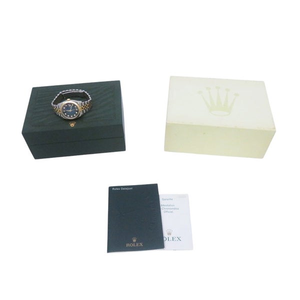 ロレックス デイトジャスト F番 SS/K18YG 116233G ROLEX 腕時計 ブルーグラデーション文字盤 10Pダイヤ